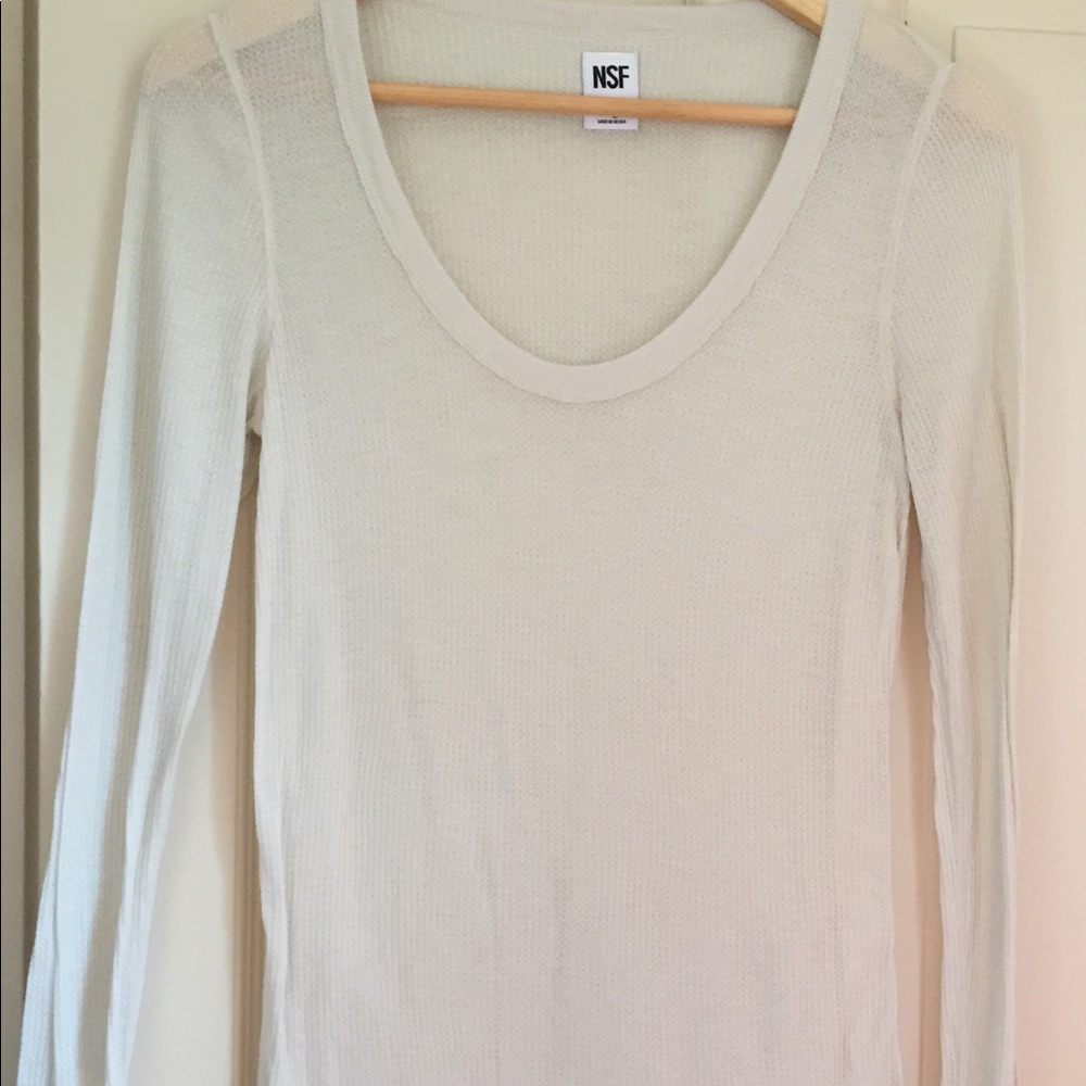 NSF thermal scoop neck long sleeve size medium